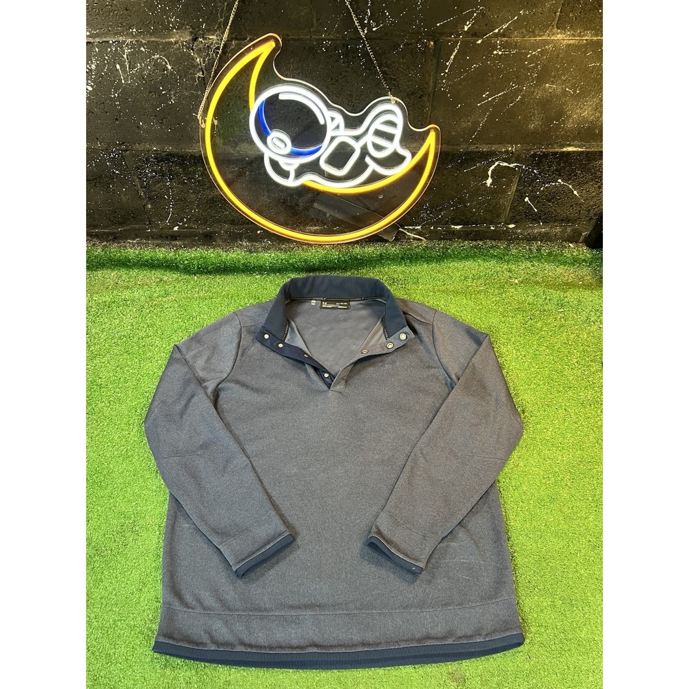 Under Armour Men's Cold Gear Golf Pullover 1/4 Snap Up Blue Size XL
